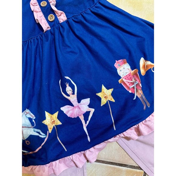 Millie Loves Lily Nutcracker Dress & Leggings Set 3T | Ballerina Holiday Outfit - Picture 5 of 8